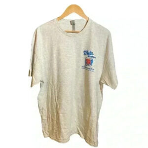 Mel's Men's Crew-neck Diner Shirt Classic 75 Yrs Gildan Grey Ultra Cotton XL